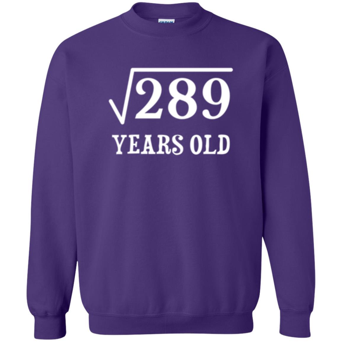 Brithday T-shirt Square Root Of 289 Purple