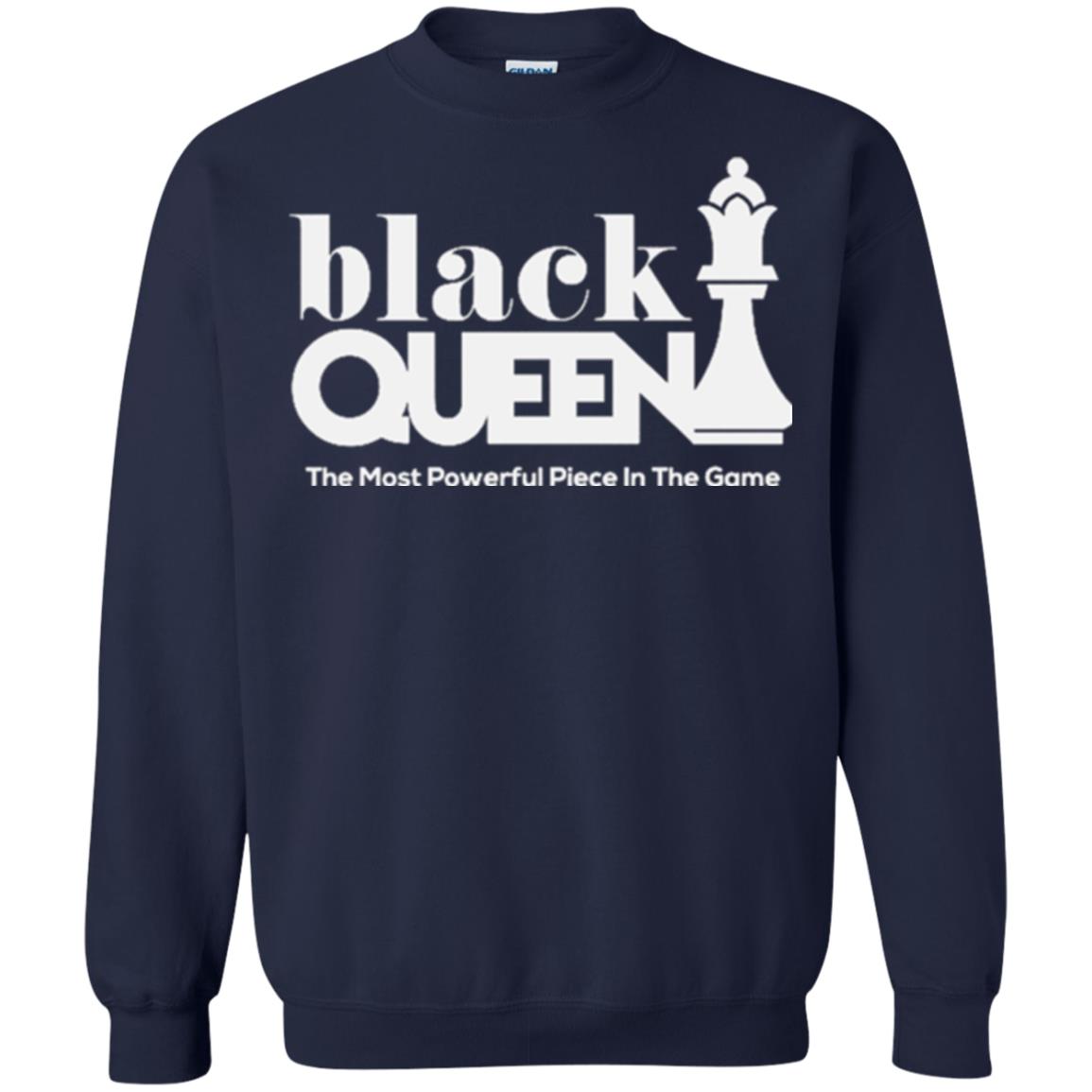 Black Queen The Most Powerful Piece In The Game Proud Black Woman T-shirt Navy