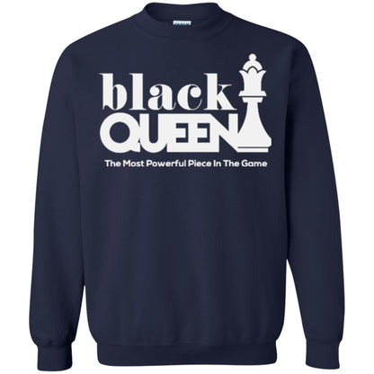 Black Queen The Most Powerful Piece In The Game Proud Black Woman T-shirt Navy