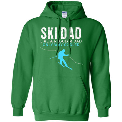 Skier T-shirt Ski Dad Like A Regular Dad Only Way Cooler Irish Green