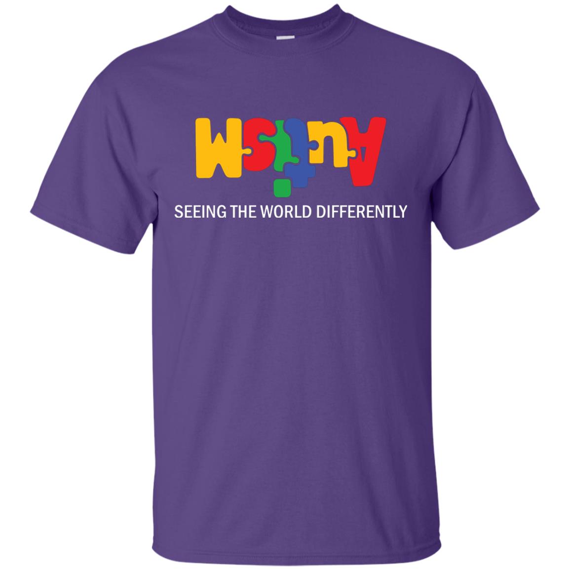 Autism Awareness T-shirt Seeing The World Differently Purple
