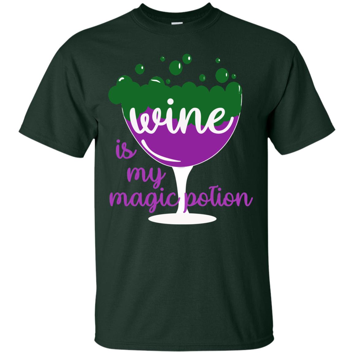 Wine Is My Magic Potion Funny Halloween Wine Lovers Shirt Forest