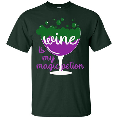 Wine Is My Magic Potion Funny Halloween Wine Lovers Shirt Forest