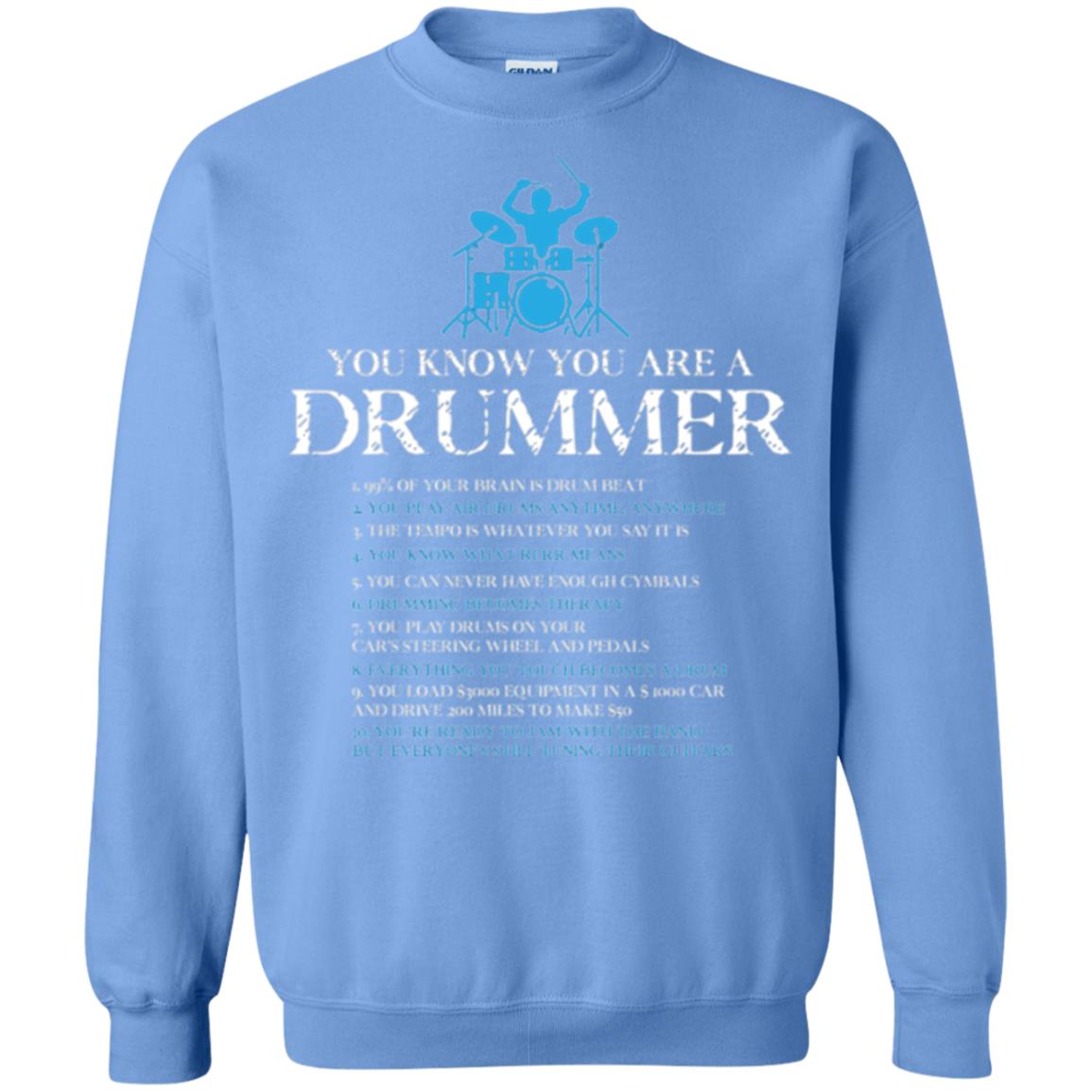 Drummer T-shirt You_re A Drummer Carolina Blue