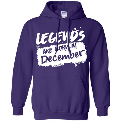 December Birthday Shirt Legends Are Born In December Purple