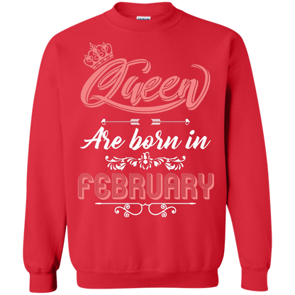 Brithday T-Shirt Queen Are Born In February Red