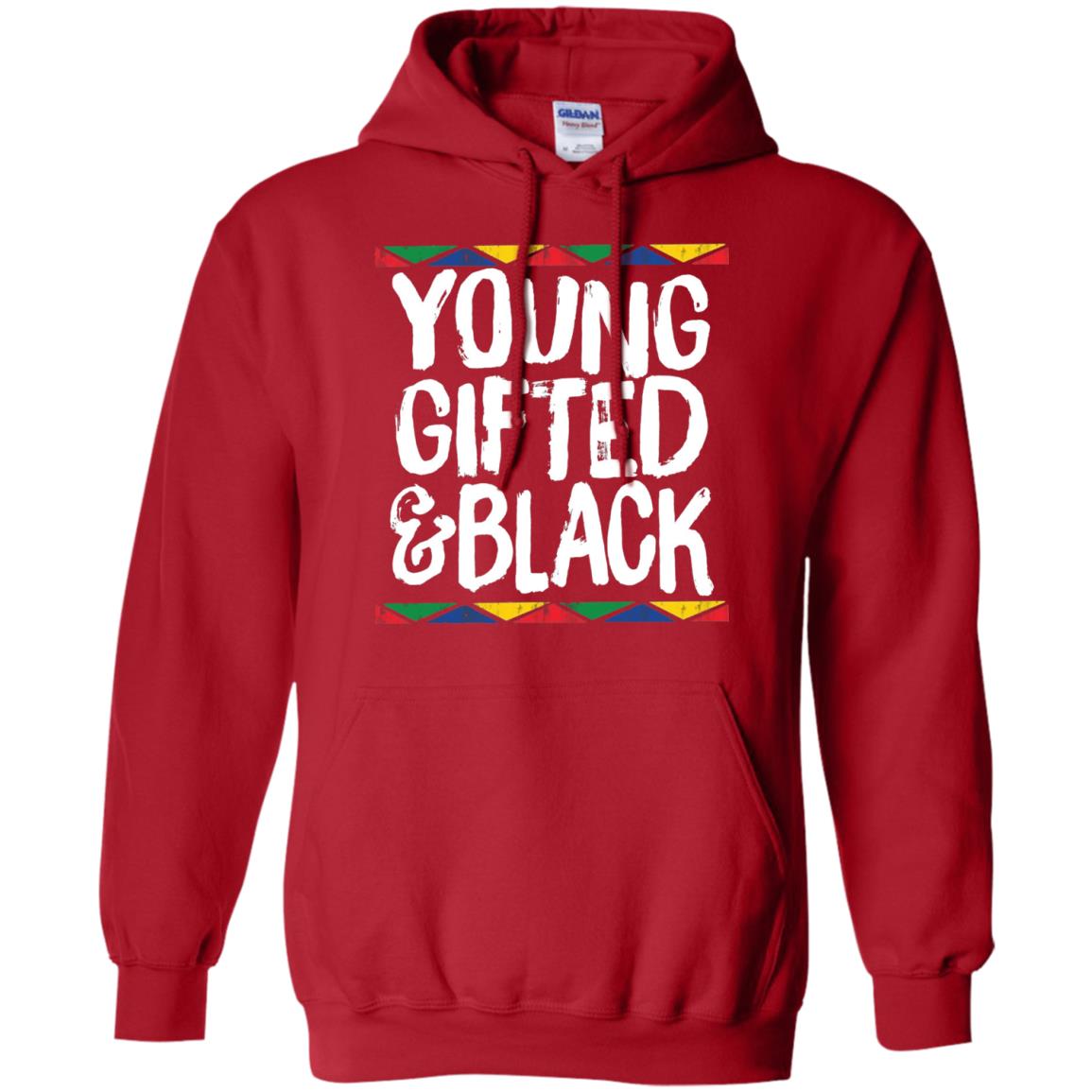 African Pride History Heritage T-shirt Young Gifted And Black Red
