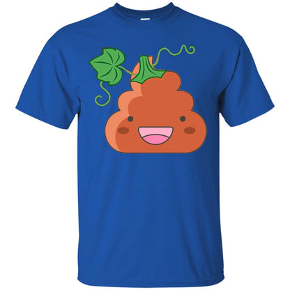 Poop Emoji Pumpkin Funny Halloween T-shirt Royal