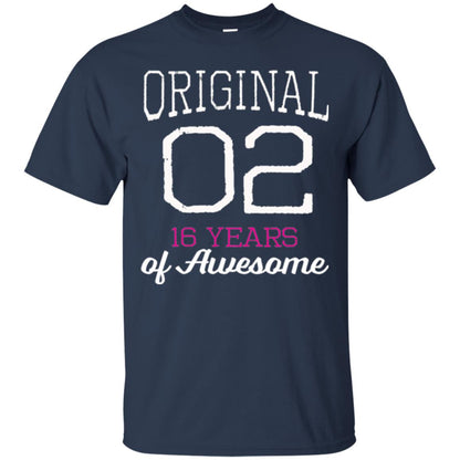 16th Birthday T-shirt Cute Original 2002  16 Years Of Awesome