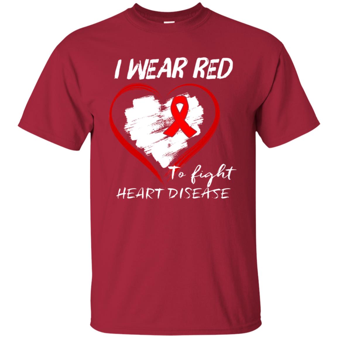 I Wear Red To Fight Heart Disease Shirt Cardinal