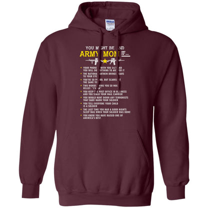 Veteran T-shirt You Might Be An Army Mom If Maroon