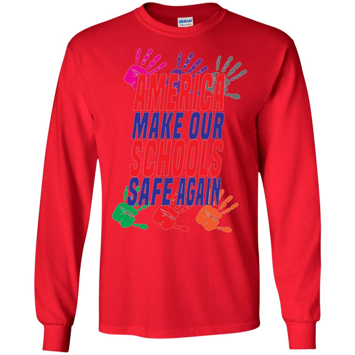 America Make Our Schools Safe Again Gu Control T-shirt Red