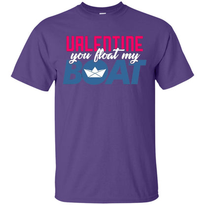 Love Day Couple T-shirt Valentine You Float My Boat Purple