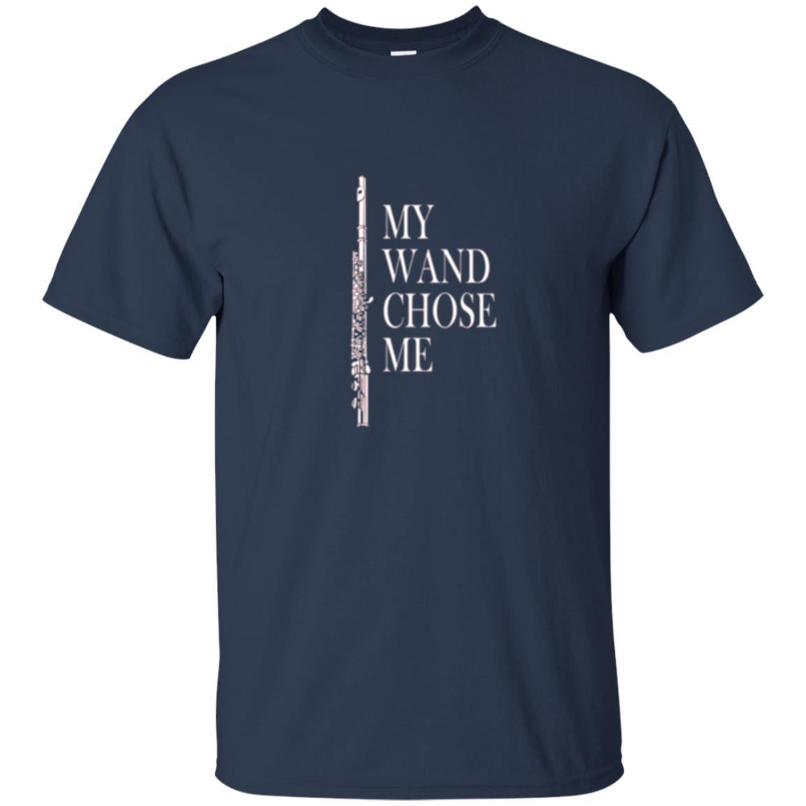 Flute Lover T-shirt My Wand Chose Me Navy