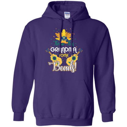 Mardi Gras T-shirt Throw This Grandma Some Beads Purple
