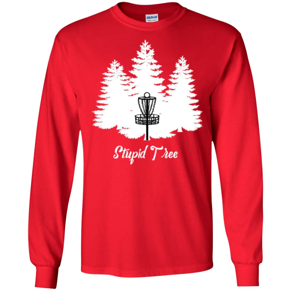 Disc Golf T-shirt Stupid Tree Red