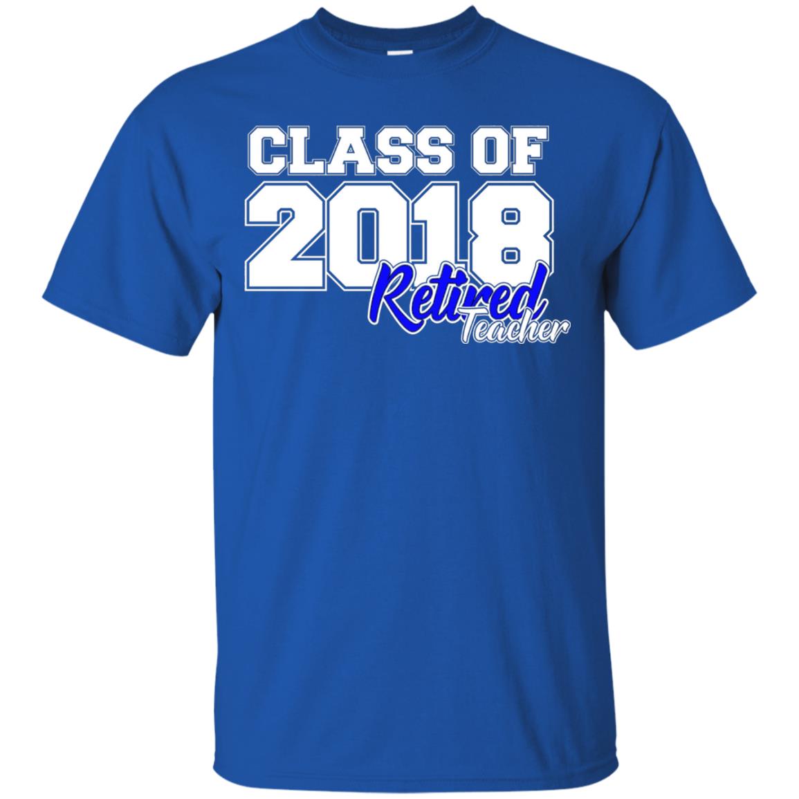 Retirement T-shirt Class Of 2018 Retired Teacher Royal
