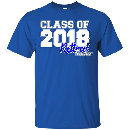 Retirement T-shirt Class Of 2018 Retired Teacher Royal