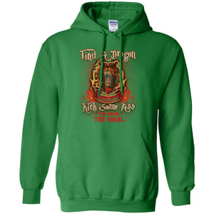 Find A Dragon Kick Some Ass You Know The Usual Gryffindor House Harry Potter Fan ShirtG185 Gildan Pullover Hoodie 8 oz.