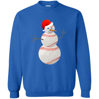Christmas Baseball T-shirt Baseball Snowman Royal