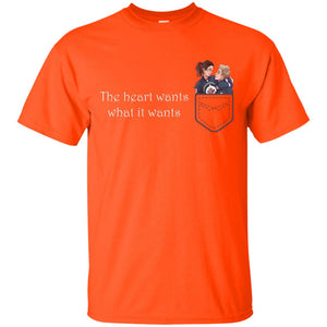 The Heart Wants What It Wants Quote Of Love T-shirt