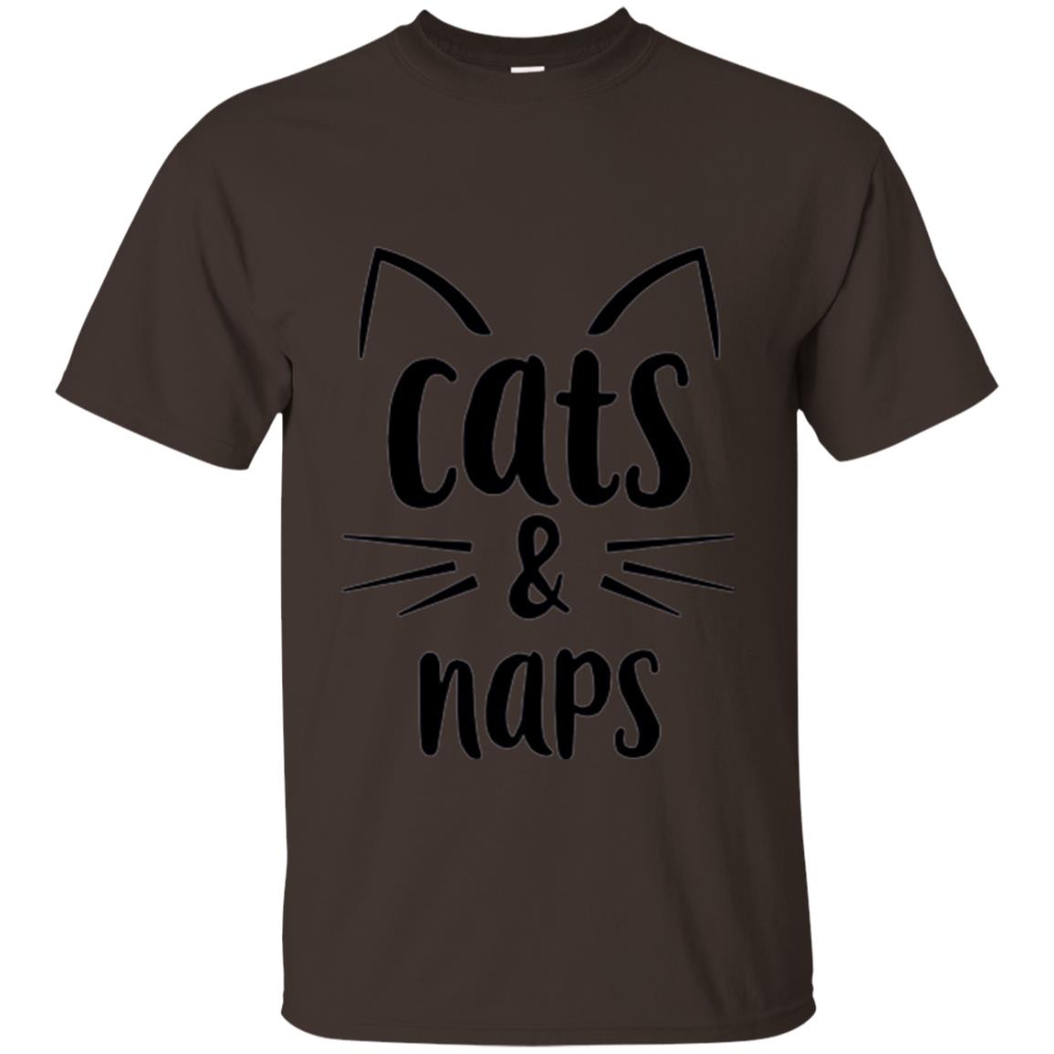 Cats And Naps Lovers T-shirt Dark Chocolate