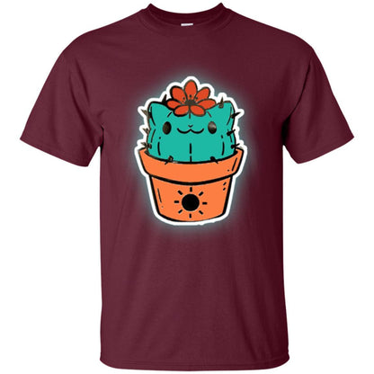 Cat Lover T-shirt Cactus Dog Catcus Maroon