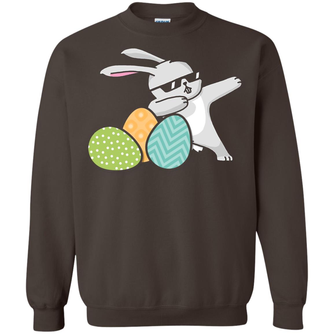 Easter Bunny Dabbing Gift Shirt For Dabbing Lover Dark Chocolate