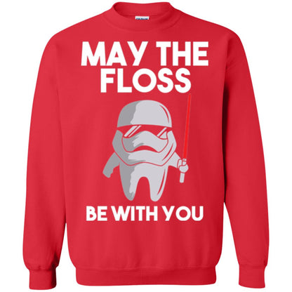 Dentist T-shirt May The Floss Be With You T-shirt Red