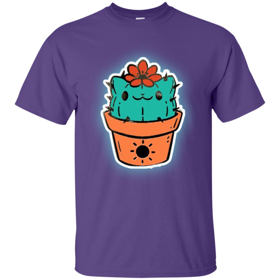 Cat Lover T-shirt Cactus Dog Catcus Purple