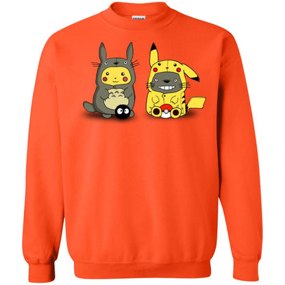 Pikachu Cosplay Totoro And Totoro Cosplay Pikachu T-shirt Orange
