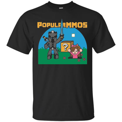 Gaming T-shirt Popularmmos Black
