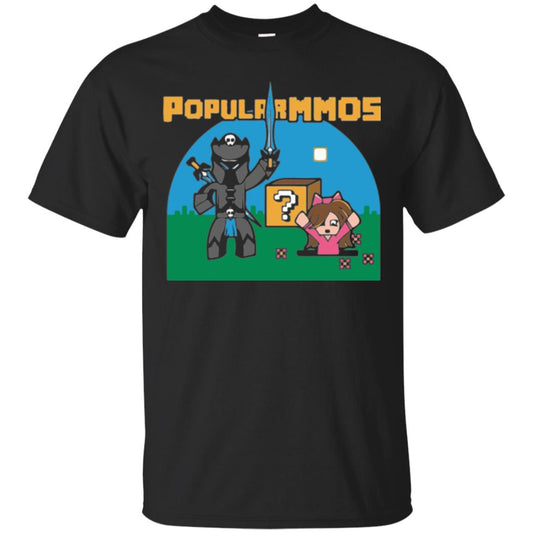 Gaming T-shirt Popularmmos Black