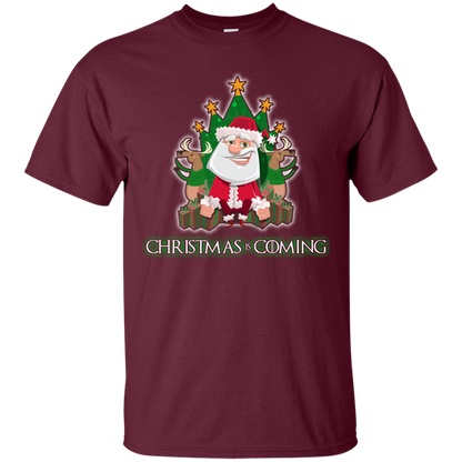 Christmas Is Coming T-shirt Maroon