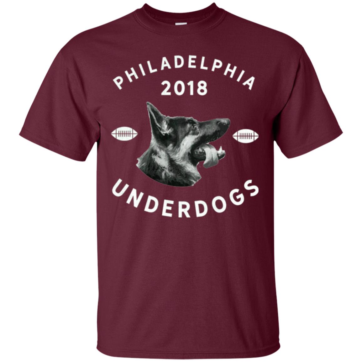 Dog Lover T-shirt Philly Philadelphia Underdogs 2018 Game Day Maroon