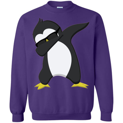 Christmas T-shirt Dabbing Penguin T-shirt Purple