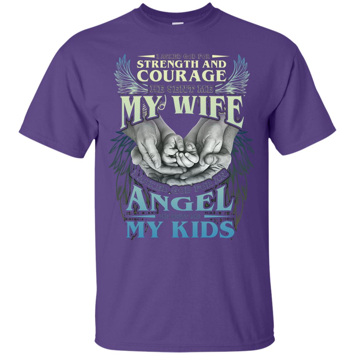 He Sent Me My Wife And My Kids Family Shirt Purple