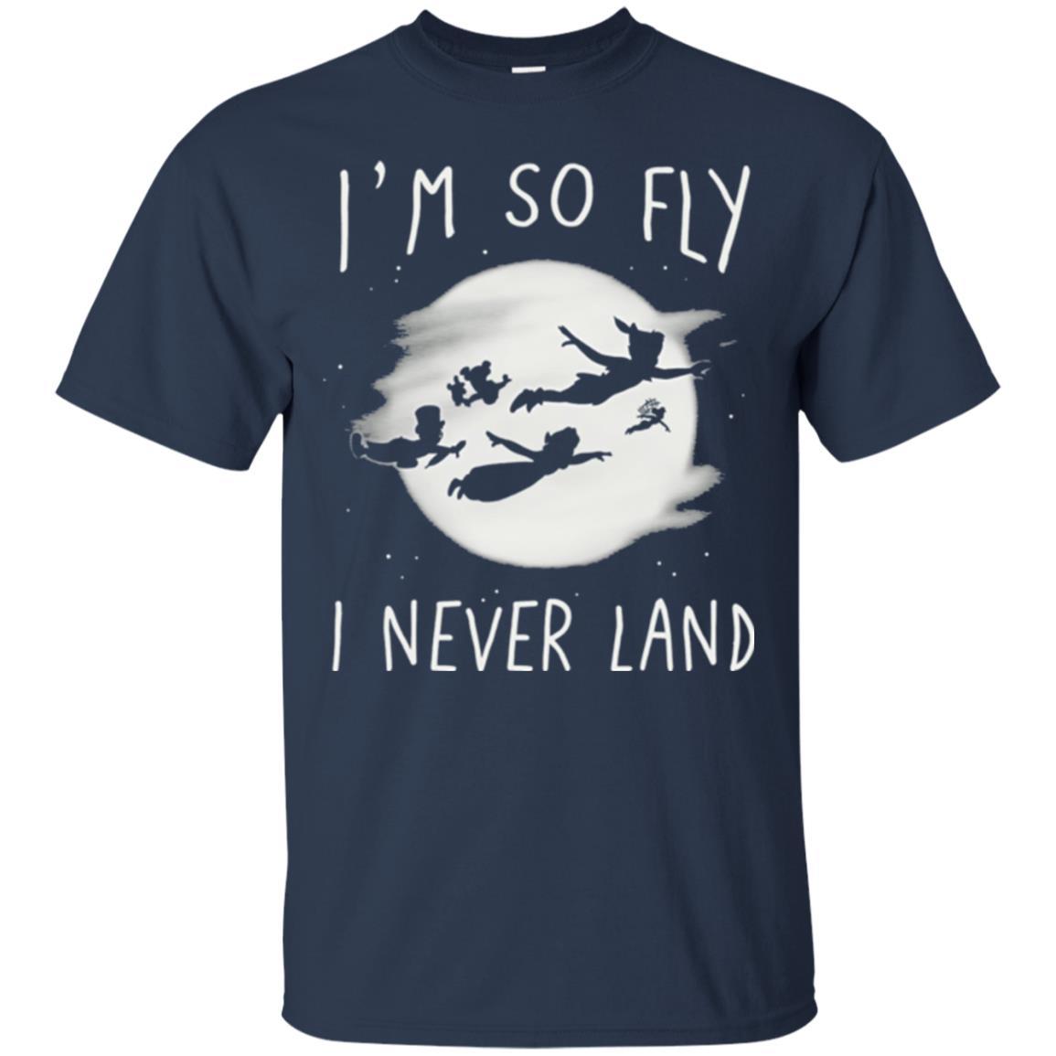 Film T-shirt Peter Pan So Fly Moon Silhouette Graphic Navy