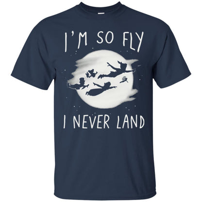 Film T-shirt Peter Pan So Fly Moon Silhouette Graphic Navy