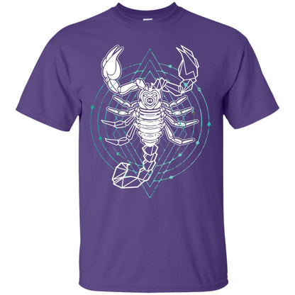 Scorpion Geometric Tribal Design T-shirt Purple