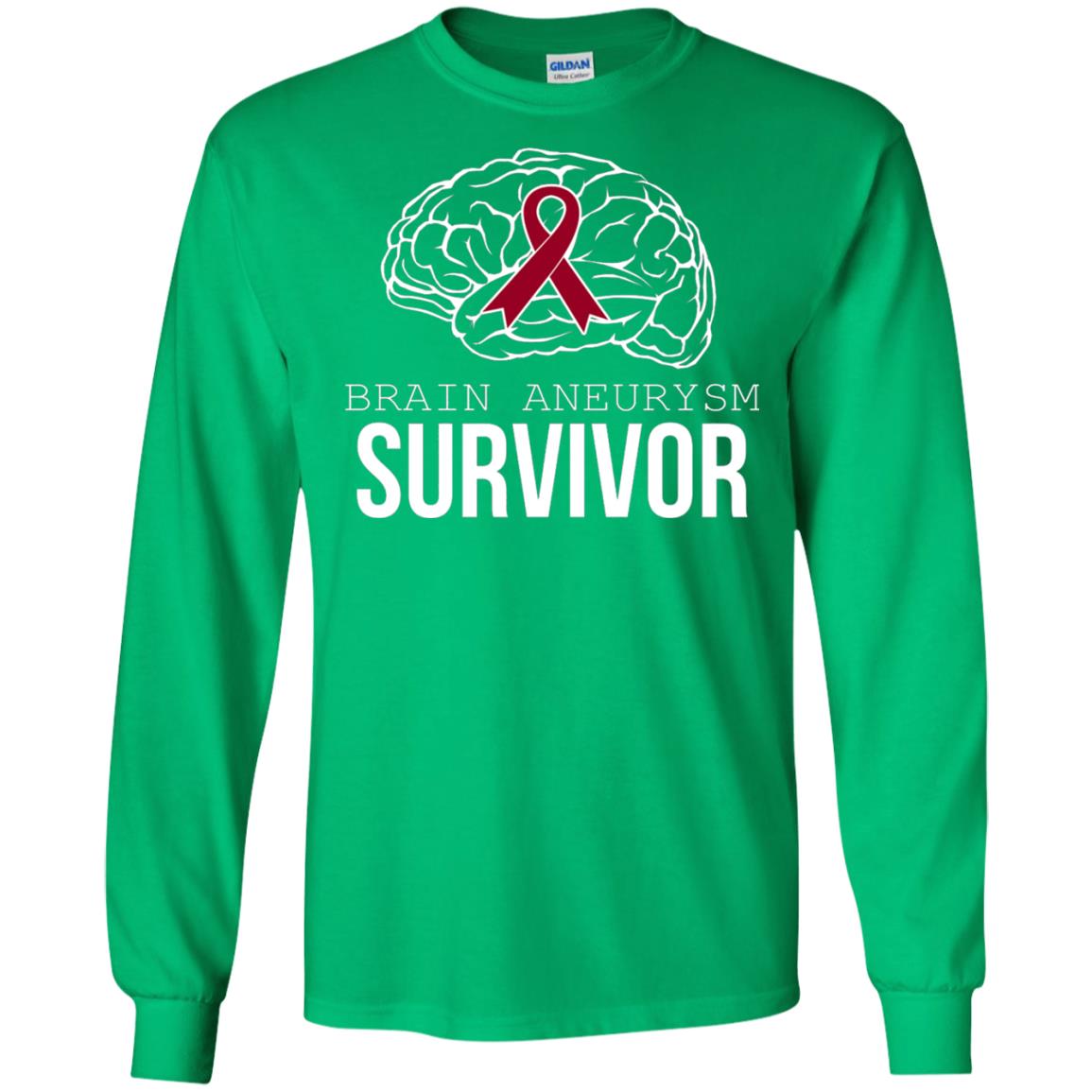 Brain Aneurysm Survivor T-shirt Irish Green