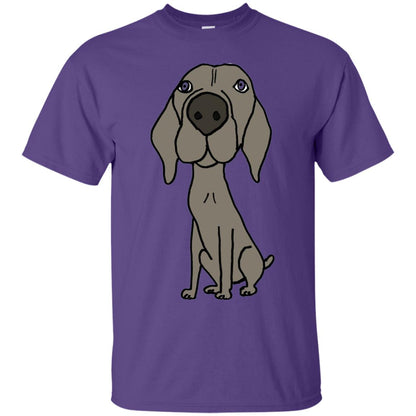 Smiletodaytees Funny Weimaraner Dog Cartoon T-shirt Purple