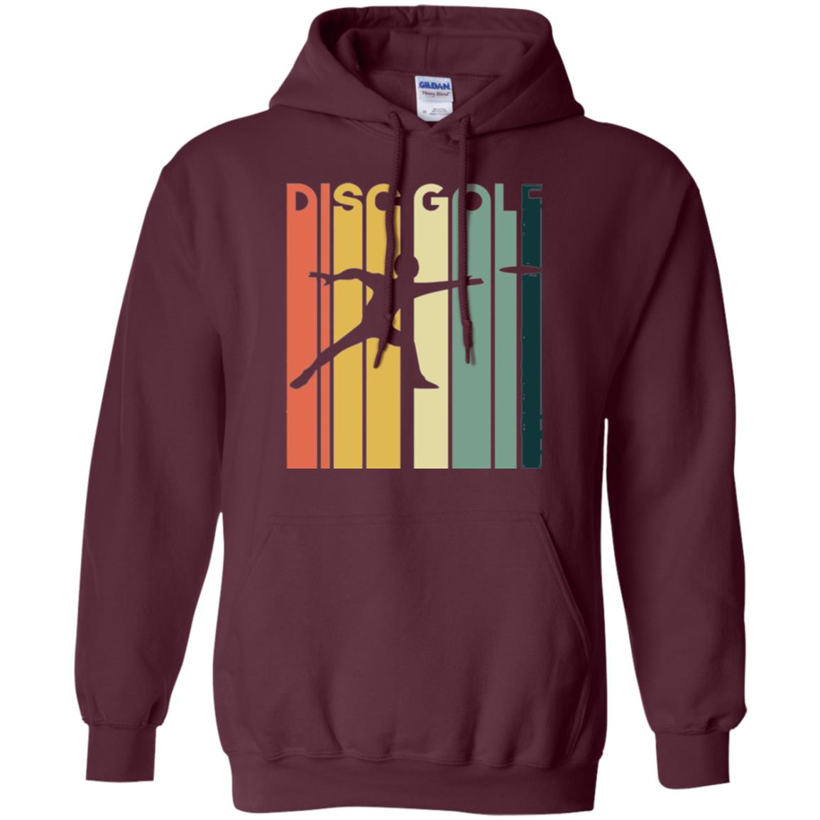 Disc Golf Retro Vintage T-shirt Maroon