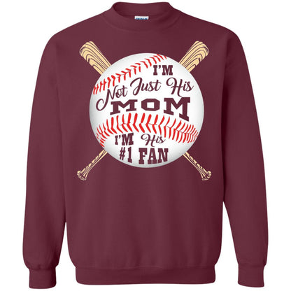 Baseball Mom Shirt Im Not Just His Mom Fan Maroon