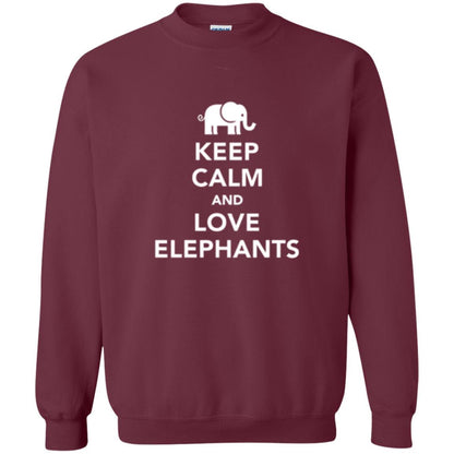 Elephant Lover T-shirt Keep Calm And Love Elephants T-shirt Maroon