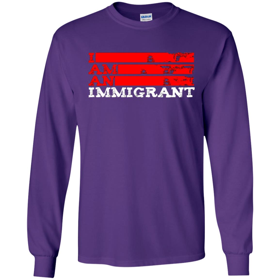 Anti Trump T-shirt Political Tee I Am An Immigrant Political Purple