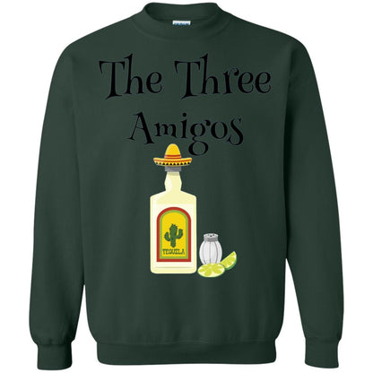 Cooking Lovers T-shirt The Three Amigos Tequila Salt Lime Forest Green