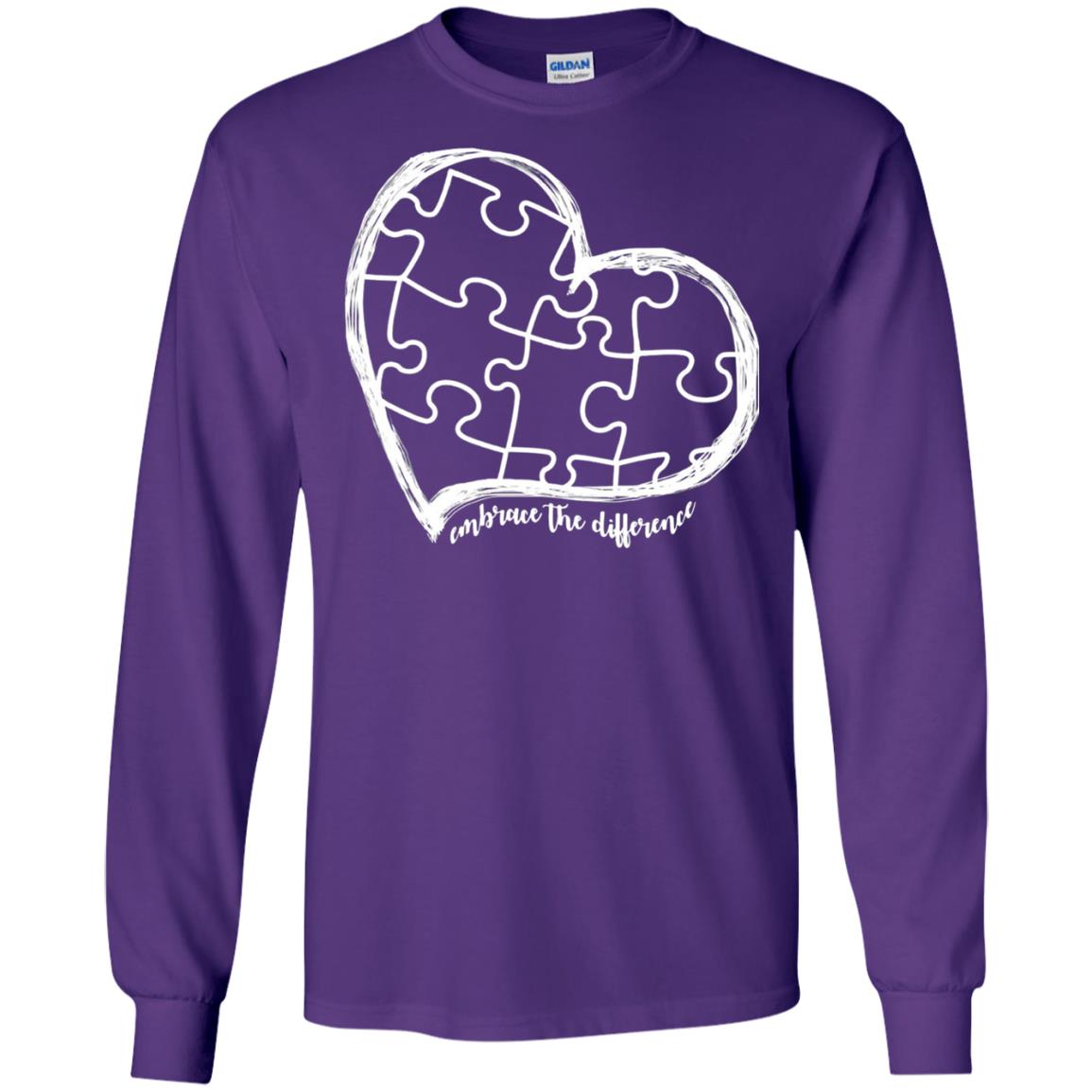 Autism Awareness Embrace Differences Shirt Purple