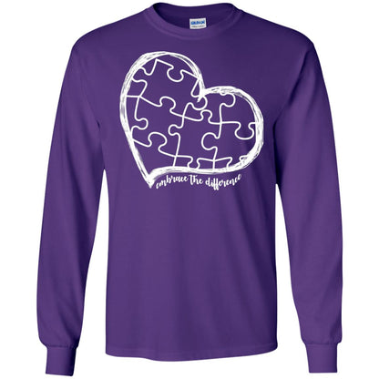 Autism Awareness Embrace Differences Shirt Purple
