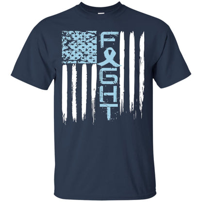 Fight Hope Prostate Cancer Awareness Cancer T-shirt Navy
